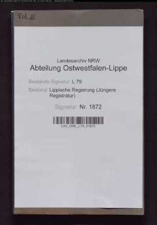 Verwaltung der Leihekasse, Band 6