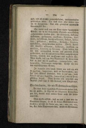 Von den Lauten, die wie Nasenvocale aussehen.