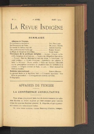 Affaires du Tunisie.