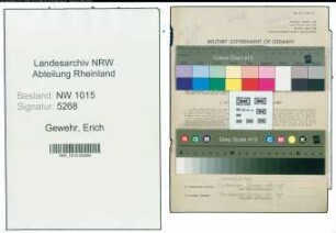 Entnazifizierung Erich Gewehr , geb. 17.03.1915 (Schneidermeister)