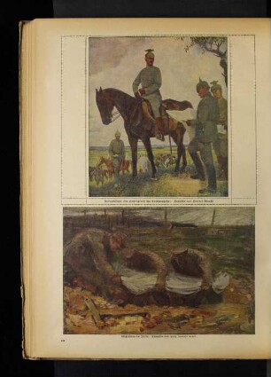 Reiterbildnis (im Hintergrund die Combreshöhe). Gemälde von Herbert Arnold