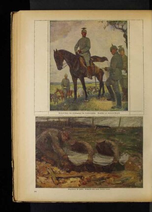 Reiterbildnis (im Hintergrund die Combreshöhe). Gemälde von Herbert Arnold