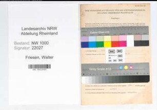 Entnazifizierung Walter Friesen, geb. 22.07.1907 (Justizangest.)
