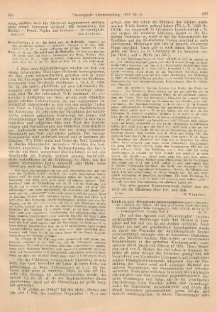 105-106 [Rezension] Grosheide, F. W., De brief aan de Hebreën
