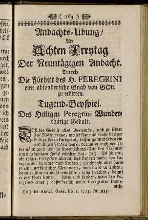 Andachts-Ubung/ An Achten Freytag Der Neuntägigen Andacht.
