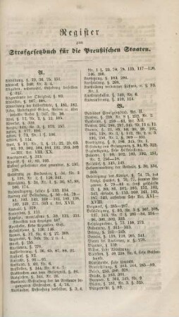 Register zum Strafgesetzbuch für die Preußischen Staaten.