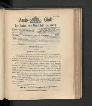 No. 290, 15. November 1917