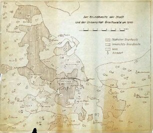 Der Grundbesitz der Stadt und der Universität Greifswald um 1890