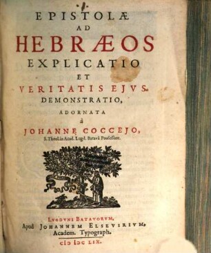 Epistolae ad hebraeos Explicatio