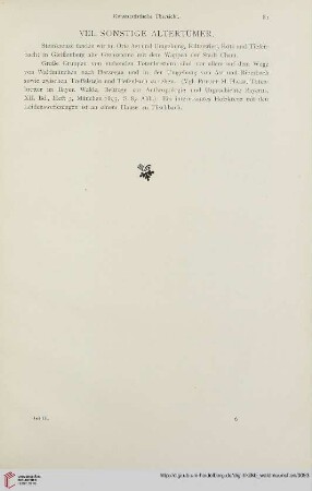 VIII. Sonstige Altertümer