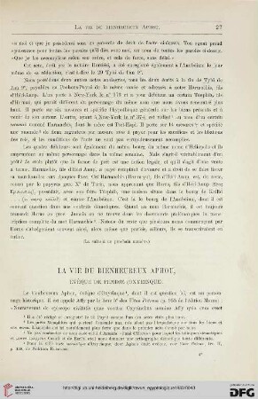 3: La vie du bienheureux Aphou, évêque de Pemdje (Oxyrinque)