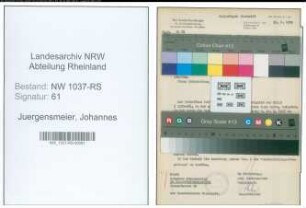 Entnazifizierung Johannes Juergensmeier , geb. 29.08.1892 (Polizeibeamter)