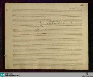 Matilde di Shabran. Excerpts - Don Mus.Ms. 1694 : V, orch
