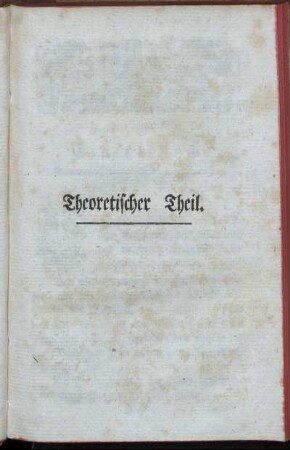 Theoretischer Theil.