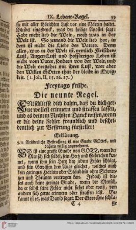 Freytags frühe. Die neunte Regel