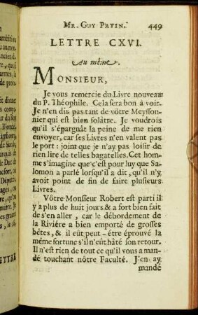 Lettre CXVI. - Lettre CXX.