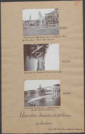Bugbrücke bei Frankopol, erbaut v.d. 3. Ldst.Pion.Komp. XII Armee-Korps Rechtes Ufer
