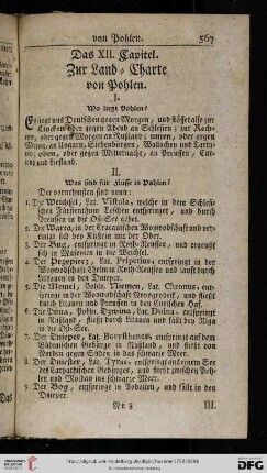 Das XII. Capitel: Zur Land = Charte von Pohlen