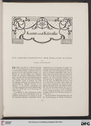 Die Generaldirektion der Berliner Museen