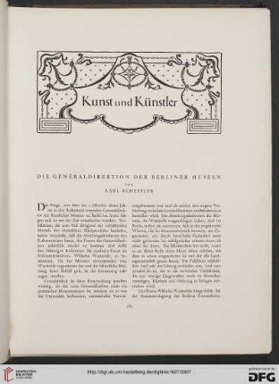 Die Generaldirektion der Berliner Museen