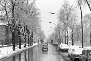 Berlin: Vom Bus Spandauerdamm im Schnee