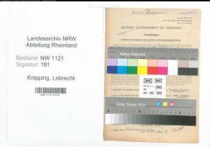 Entnazifizierung Lebrecht Knipping , geb. 13.04.1915 (Spediteur)