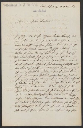 Brief an Friedrich Wilhelm Jähns : 16.10.1868