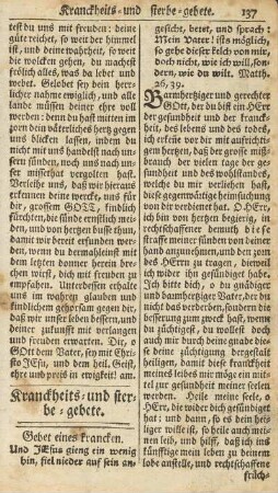 Kranckheits- und sterbe-gebete