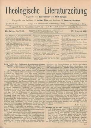 169-170 [Rezension] Beth, Karl, Einführung in die vergleichende Religionsgeschichte