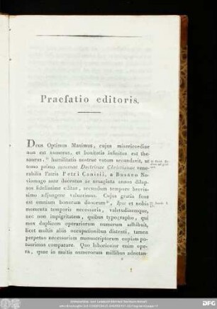 Praefatio editoris.