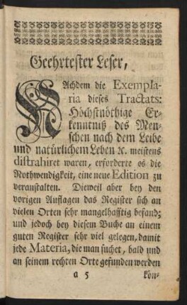 Geehrtester Leser, ...