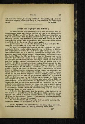 Goethe als Erzieher und Lehrer