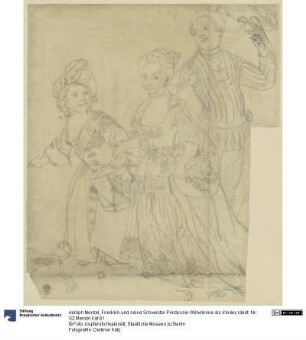 Friedrich und seine Schwester Prinzessin Wilhelmine als Kinder
