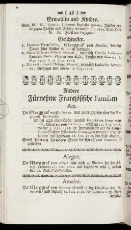 Andere Fürnehme Frantzösische Familien.