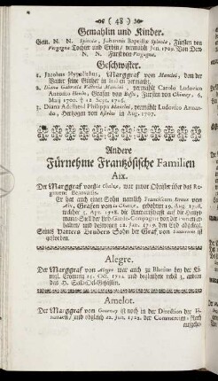 Andere Fürnehme Frantzösische Familien.