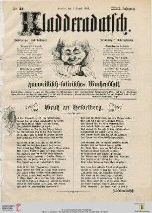 Das 500jährige Jubiläum der Heidelberger Universität im Spiegel der Presse: Kladderadatsch