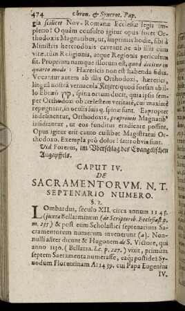 Caput IV. De Sacramentorum N. T. Septenario Numero