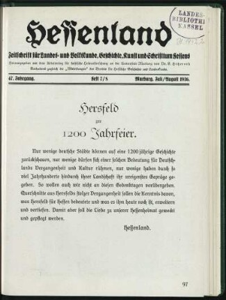 Heft 7/8, Juli/ August 1936