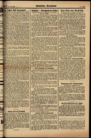 Zweite Ausgabe vom Montag, den 31. Juli 1939.