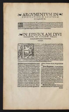 In Epistolam Divi Hieronymi ... explicatio.