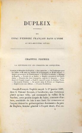 Dupleix d'après sa correspondance inédite