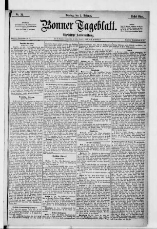Bonner Tageblatt. 1883-1890