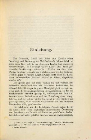 Zur Entstehungsgeschichte der freien Erbleihen in den Rheingegenden und den Gebieten der nördlichen deutschen Colonisation des Mittelalters : eine rechtsgeschichtliche Studie