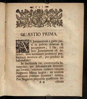 3-12, Quaestio Prima, Secunda, Tertia. Corollaria.