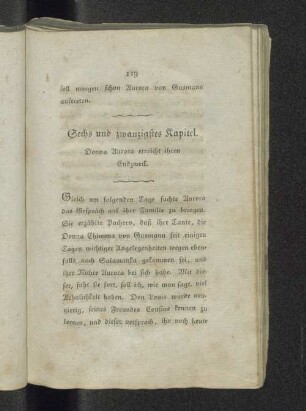 Sechs und zwanzigstes Kapitel. Donna Aurora errricht ihren Endzweck.