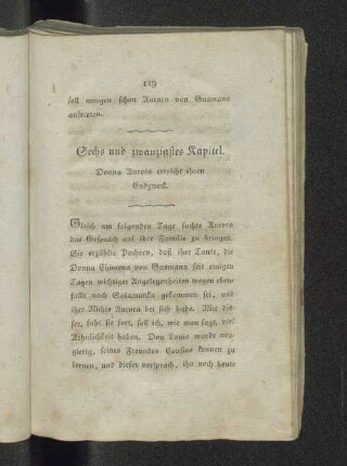 Sechs und zwanzigstes Kapitel. Donna Aurora errricht ihren Endzweck.
