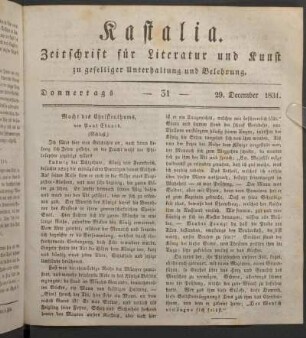 Ausgabe vom 26. December 1831.
