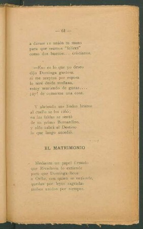 El matrimonio