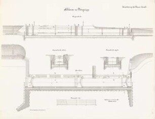 Erweiterung des Plauer Kanals. Schleuse, Niegripp: Grundriss und Schnitte 1:250