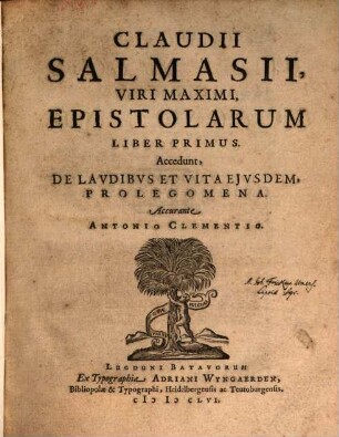 Epistolarum liber I